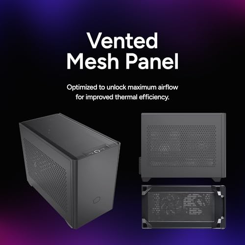 Cooler Master NR200 Mini-ITX PC Case, SFX PSU Support Only, No ATX PSU Support, Horizontal GPU Mount, 330mm GPU Clearance, 280mm Radiator Support, Up to 6X 120mm Fans, Compact ITX Chassis, Black by Cooler Master - Image 8