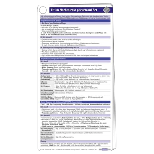 Fit im Nachtdienst pocketcard Set