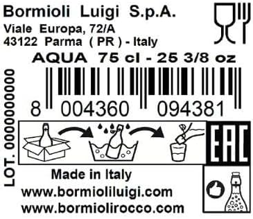 BORMIOLI BOR190090 Aqua Bottle Lt.0.75