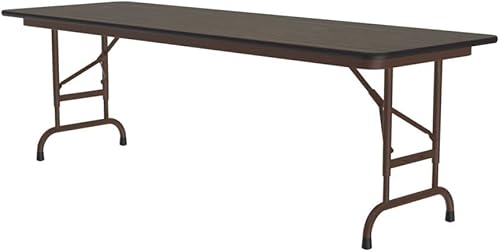 Miniatura 41 de Correll - Mesa plegable de altura ajustable y resistente, parte superior laminada de alta presión, fabricada en Estados Unidos, delantal de acero