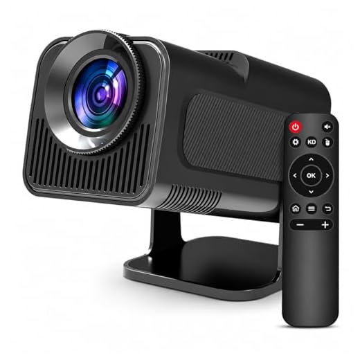 Mini Projetor Hy320 Portátil 5G Wi-Fi 6 Bluetooth 5.0 Android 11 4K 1080P Full HD 12000 Lumens LED Auto Correção Trapezoidal Horizontal Rotação 180° Ideal para Projeções Cinemáticas Premium