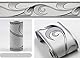 Generic YFCJ Tapetenbordüre, royales silbergraues Wellenmuster, Bordüre, abziehbare Wand-Deko, Decken-Aufkleber, Küche, Badezimmer, Wanddekoration, 10 cm x 10 Meter, Acrylic, Silber
