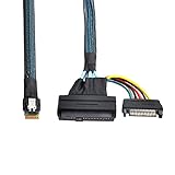 La interfaz SFF8654 8i de alta velocidad se conecta al cable adaptador de disco duro SSD de alta velocidad SFF8639, con cable de alimentación SATA, compatible con interfaz Intel U.2 Nvme protocolo disco duro