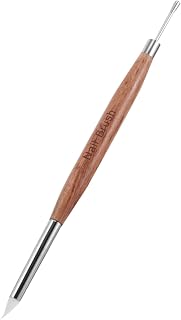 Nail Art Brushes, Wooden Dual Head Nail Dotting Tool, Art Gel Polish Liner Brush, Multifunctional Polish Mixing Dotting Kit for Home DIY & Professional Salon Use