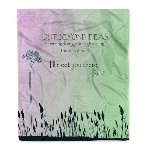 3dRose Out Beyond Ideas Rumi Quotes- Inspirational Art Silktouch Minky