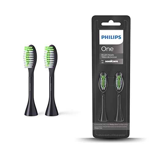 Philips One Electric Toothbrush Brush Head - Pack of 2 (Model BH1022/06), Grey
