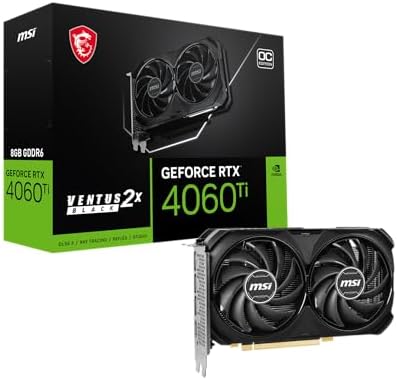 MSI GeForce RTX 4060 Ti Ventus 2X Black 8G OC