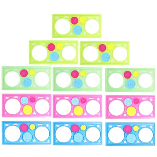 Plantillas de plástico para dibujo infantil y decoración escolar de doce piezas 2