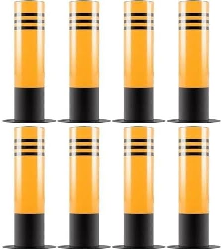 Reflective Yellow Traffic Bollards, 75cm Steel Safety Posts for Parking ...