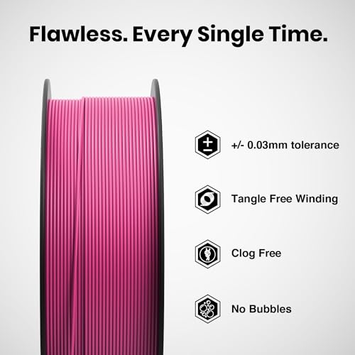 Image of NUMAKERS PLA+ 3D Printer Filament, 1.75mm, Dimensional Accuracy + /- 0.03 mm, 1 kg Spool (2.2 lbs), Compatible with Most FDM Printers (Magenta)