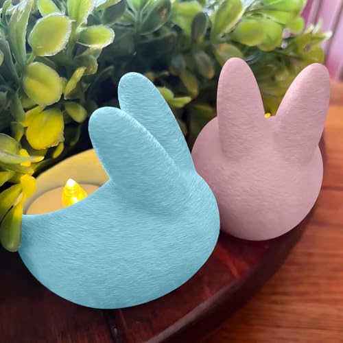 Easter Decorations,3 Pcs Bunny Candle Holder for Easter Home Decor Light Display Tealight Stand Bunny Gift for Spring Candle Accent Easter Table Decor Spring (3, B) by Generic - Image 7