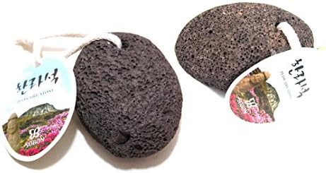 Korea Jeju Island Natural Earth Lava Pumice Stone Foot Care Earth Lava Pumice Stone 100% Natural Solution to Softer Feet - Calluse Remover (2pack Random Color and Shape)