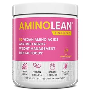 RSP NUTRITION AminoLean Pre Workout Powder, Amino Energy & Weight Management with Vegan BCAA Amino Acids, Natural Caffeine, Preworkout Boost for Men & Women, 30 Serv, Pink Lemonade…