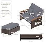 GIANTEX Gartenlounge Daybed mit Liegefunktion