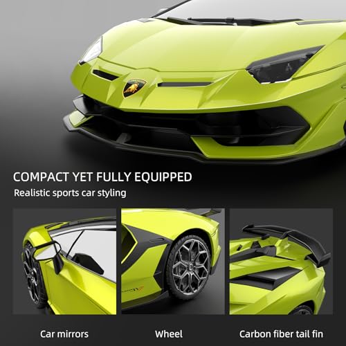 Lamborghini Remote Control Car, 1:24 Scale Electric Sport Racing Hobby Toy Car Lamborghini Model Vehicle for Boys Girls Birthday Gifts, Green - Image 5