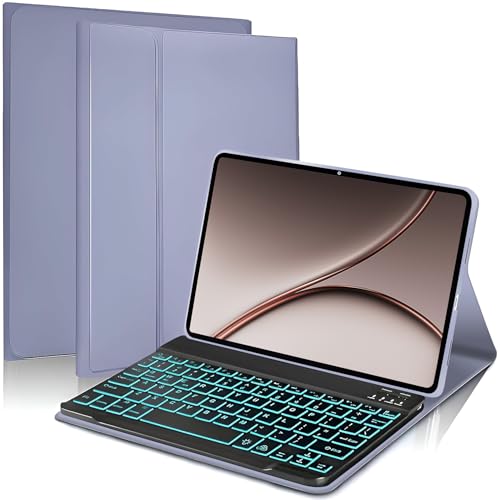 Image of ProElite Keyboard case for OnePlus Pad 4 13.2 inch 2026, Magnetic Detachable Wireless Bluetooth Keyboard for OnePlus Pad 4 13.2 inch 2026 [Built-in 7-Colors Backlit], Lavender