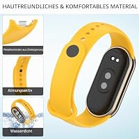 BDIG 6 Stück Armband kompatibel mit Xiaomi Mi Band 10/Mi Band 9/Xiaomi Mi Band 8, buntes weiches Silikonuhr-Ersatzarmband, wasserdichtes Armband für Mi Band 8. – Ansicht 3