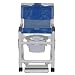 MJM International 118-3TW-DDA-SF-SQ-PAIL Standard Shower Chair with Drop Arms, Slide Out Footrest and Commode Pail, 300 oz Capacity, 40.5" Height x 22" Width x 25.25" Depth, Royal Blue/Forest Green/Mauve