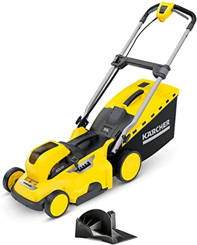 Kärcher 36 V Cortacésped LMO 36-40, ancho de corte 40 cm, altura de corte 20-70 mm, cuña de mantillo, recipiente 50 l, rendimiento máx. 275-550 metros cuadrados, compatible con batería Kärcher 36 V