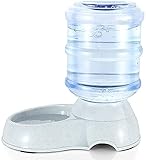 bosig Pet Water Dispenser Self-Dispensing Gravity Pet Feeder Waterer Cat Dog Birds Water Dispenser Feeding Bowl Drinking Automatic Water Supplies, Plastic, 10 x 12 x 8 Cm