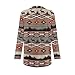 Nxidvxne Aztec Native American Womens Winter Jacket Retro Western Geometric Ethnic Pattern Mid-Length Coat Jacket for Womens Aztec Coat