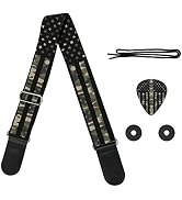GLENLCWE Boston Terrier Print Guitar Strap for Acoustic & Electric Bass Guitars