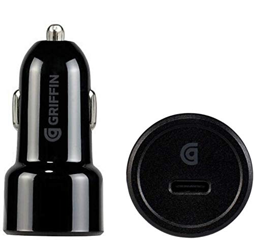 Griffin Chargeur de voiture USB C Fast Charge 3.0 Amp universel en noir