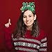 HIFANMM 2025 Headband New Year Hair Accessories for Women Girls, Green Glitter Ribbon Stars Hair Band Winter Christmas Non Slip Headbands New Year Xmas Party Outfit Supplies Decoration