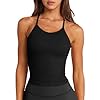 LASLULU Womens Sports Bra Seamless Long Crop Tank ...