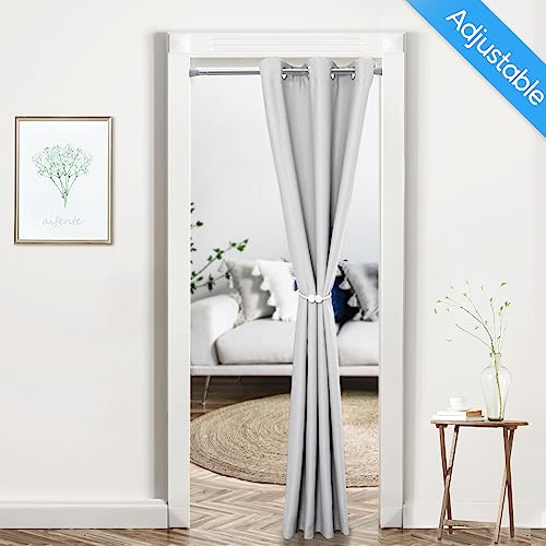 Image of Tension Curtain Rod silver 1PCS Tension Rods for Windows 30 to 64 Inch Spring Curtain Rod Adjustable Tension Rod Tension Curtain Rod of Bathroom Window Curtain Rod Non Slip