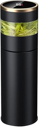 ZHUHW - Termo inteligente de 152fl oz con pantalla LED de temperatura con filtro botella de agua de doble capa de acero inoxidable a prueba de fugas