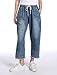 Lavnis Women's Cropped Jeans Cotton Loose Denim Pants Casual Elastic Waist Ripped Jean Joggers Blue 5 2XL