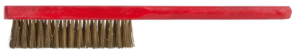 KS Tools 963.9586 Cepillo de mano de alambre de bronce estañado BRONZEplus, ondulado, 5 hileras