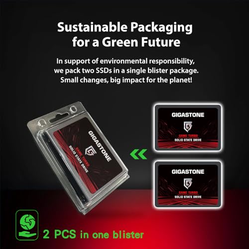 Gigastone SATA SSD 512GB (2-Pack) 2.5 inch SSD 550MB/s upgrade Laptop PC Memory and Storage PS4 HDD Replacement 2.5" Internal Solid State Hard Drives SATA III SLC Cache 3D NAND Game Turbo Performance - Image 3