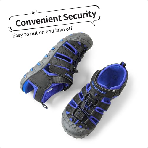 Image of DREAM PAIRS Boys Girls Closed-Toe Outdoor Summer Sport Sandals（Toddler /Little Kid /Big Kid）