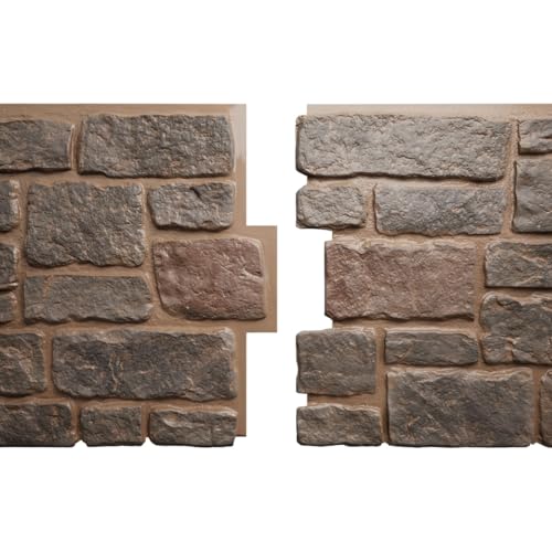 EverStone Cobblestone Faux Stone Panel, 48"W x 23 3/4"H x 1 1/8"D, Breckenridge Color by Ekena Millwork - Used condition - Image 8