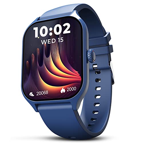 beatXP Marv Raze 1.96″ Display, Advanced Bluetooth Calling Smart Watch, Smart AI Voice Assistant, 60 Hz Refresh Rate, Health, SpO2 & Stress Monitoring, Fast Charging (Blue)