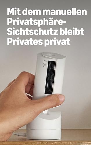 Bewegliche Ring-Innenkamera (Pan-Tilt Indoor Camera) von Amazon | Plug-in-Sicherheitskamera für Haustierbesitzer | 360° schwenkbar, 169° neigbar | 30 Tage Ring Protect