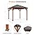 Modern Shade Tranquil Grove Wood Gazebo 10' x 10', Permanent Hardtop Gazebo with Galvanized Steel and Polycarbonate Hip Roof Hardtop, Cedar Framed Wooden Gazebo for Garden, Backyard