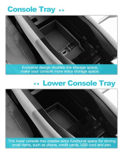 Image of CDEFG 2Pcs for 2026 Mazda CX5 Center Console Organizer & Bottom Tray | for 2026 Mazda CX-5 (S /Select /Preferred /Premium /Premium Plus) Accessories Middle Console & Under Armrest Storage Tray