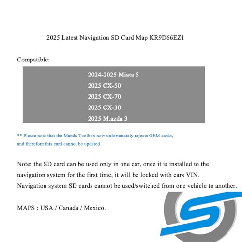 2025 Updated Navigation GPS SD Card Compatible with Miata 5 (2024-2025),CX50/CX70/CX30/3 (2025),Maps US Mexico Canada by Thcbme - Image 2