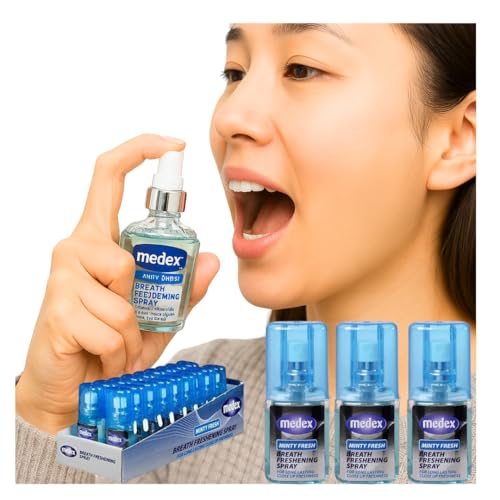 3- Pack Fresh Breath Mouth Spray 20ml Minty Fresh Formula | Long-Lasting Bad Breath Freshener | Oral Spray for Clean medex Confident Breath Anytime