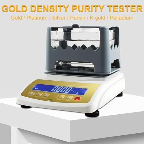 Complete Precious Metal Analyzer & Density Tester Kit - Digital Gold Purity Tester for Platinum, Palladium, Jewelry, Pawn Shops & Refineries (XF-120K)