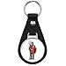 Knight Armor Keychain Black Premium Leather Key Chain with Key Ring