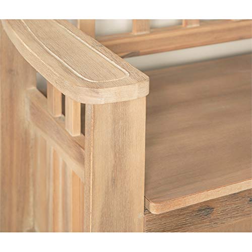 Linon Lottie Entryway Storage Bench In Washed Natural #TOP6