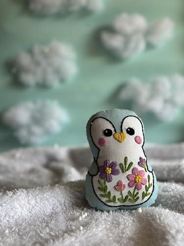 Image of KNOT YOUR TYPE DIY Plushie Kit - Piri The Penguin | Beginner Friendly Sewing & Embroidery Kit | Complete Craft Kit with Hoop, Fabric, Threads & Tools | Cute Handmade Gift & Hobby Kit