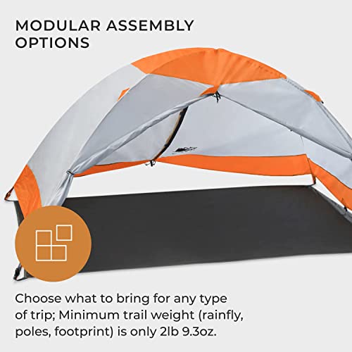 Hyke & Byke Yosemite Hiking & Backpacking Tent - 3 Season Ultralight, Waterproof Tent For Camping W/Rain Fly And Footprint - 2 Person - Orange #TOP3