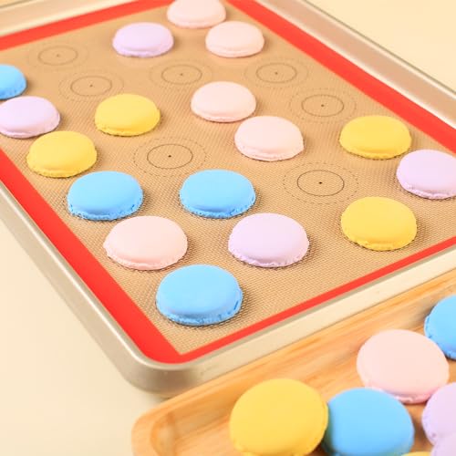 Amyone Macaron Silicone Baking Mat, 2 Pcs Half Sheet Silicone Mats For Baking, Non-Stick Silicone Cookie Sheet Liners For 13 X 18 Sheet Pan For Macaron/Cookie/Bread/Pastry thumb #3