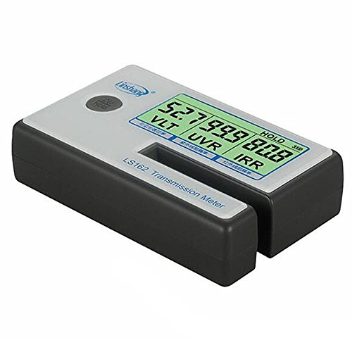 Window Solar Tester Meter Tint Solar Film Car Transmission Meter Filmed Glass Tester Vlt Transmittance Meter Uv Ir Rejection Meter Transmission Spectrum Tester Ir 950Nm Uv 365Nm Vr 550Nm Digital #TOP1