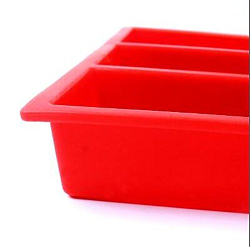 Homedmade Chocolate Soap Candle Crayon Cookies Plaster Diy Silicone Mold Pan Tray Kids Fun Maker (Rectangular Bar) #TOP3